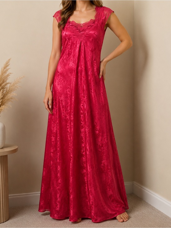 Versailles Dresses & Skirts - Vintage the Bay Versailles lace floral red long dress, women's large